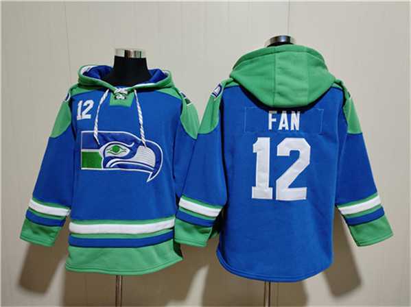 Men's Seattle Seahawks #12 Fan Royal Ageless Must-Have Lace-Up Pullover Hoodie,We sell and wholesale Men's Seattle Seahawks #12 Fan Royal Ageless Must-Have Lace-Up Pullover Hoodie on line form chian!